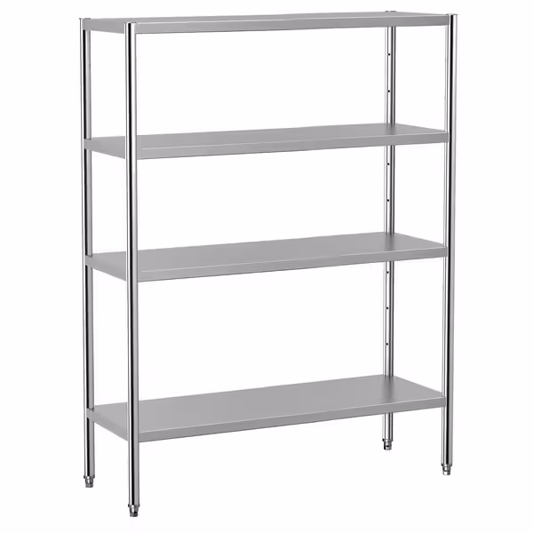 رفوف ستانلس ستيل ECO - 1400x500mm - عمق: 500 mm - 4 رفوف (قابلة للتعديل) - الحمولة: 280 kg
