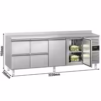 ECO rashladni pult – 2230 x 700 mm – s 2 vrata – 4 ladice – s nadvratnikom