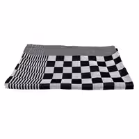 (12 unid) Panos de cozinha em Algodão - lavável a 60°C; resistente ao cloro - 65x65cm - Preto / Branco aos quadrados