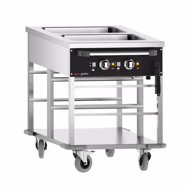 Toplovodna kupka grijana kolica - 2 kW - 2x GN 1/1 - odvojena regulacija temperature po bazenu