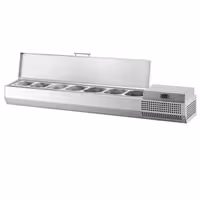 Aukstuma galda vitrīna PREMIUM PLUS - 1733x413 mm - 6 x GN 1/3
