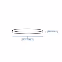 (300 pcs) Food Lidding Tray Polypropylene - 215mm - Round - Transparent