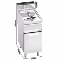 Plinska friteza - 20 L - 16,5 kW - s ispustom za ulje