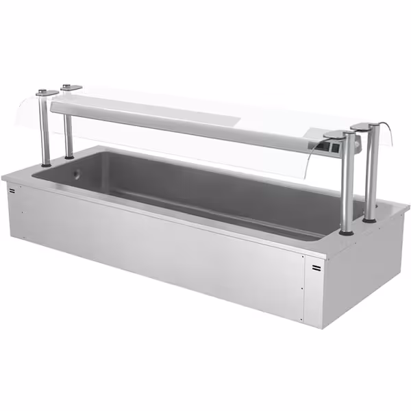 Drop-in isbrunn - 2 110 mm - 6 GN 1/1 - 250 l - med hostskydd