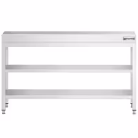 طاولة عمل ستانلس ستيل PREMIUM - 1600x800mm - مع رف سفلي & رف وسطي