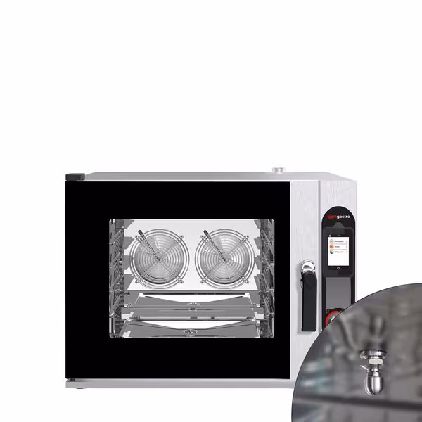 Commercial Electric Bakery Combi Oven - Touchscreen Controls - 4x EN 600x400 - incl. Automatic washing system