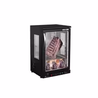 Dry Aging Skříň na zrání masa - 590 mm - 1 skleněné dveře - Černá