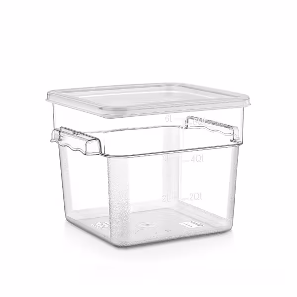 Kutija za hranu - s poklopcem - polipropilen - prozirna - visina: 190 mm - 3,8 l
