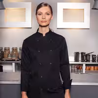(6 peças) Jaqueta Karlowsky Chef Básica - Preto - Tamanho: XXL