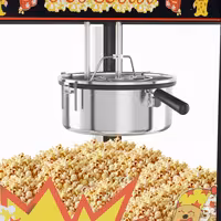 Commercial Popcorn Machine - 1.5kW - 5kg/h - with 1 kettle - Black