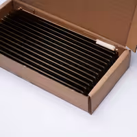 (50 adet) Cam Pipet - 150mm - ø 8mm - düz - Siyah - dahil 1 Naylon Temizlik Fırçası