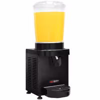 Commercial Ayran / Juice Dispenser - 1x polycarbonate tank with tap & magnetic agitation - 10 Litres - 350W - Black