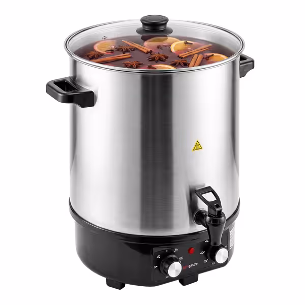 Boiler za vodu i kuhan vino – 25 litara – 2 kW – s odvodnim slavinom i tajmerom