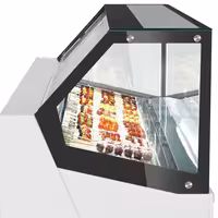 Ice Cream Display Freezer | THEO - 1300mm - Ventilated cooling - with LED lighting - for 6 x 5 litres Napoli pans - White