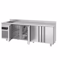 Rashladni pult PREMIUM - 2360x720 mm - 540 l - Ventilirano hlađenje - s 4 vrata - s 1 korita - Leđni podignuti rub