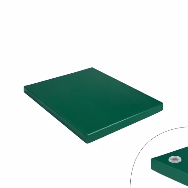 Kaymaz Ayaklı Kesme Tahtası - 250x400mm - Kalınlık: 20mm - HACCP uyumlu - Polietilen - Yeşil