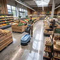 Commercial Walk-Behind Scrubber Dryer - Work Rate 1350 m²/h - Scrub Width 360mm - Tanks 13L/15L - incl. charging cable