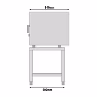 Base Stand - for Commercial Combi Oven KD Series - 730x600x770mm - 5x GN 1/1 - Stainless Steel - with Rack for 5x GN 1/1 Trays