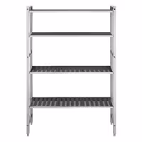 وحدة رفوف ألمنيوم - بداية - 1200x1800mm - عمق: 460 mm - 4 رفوف - الحمولة: 900 kg
