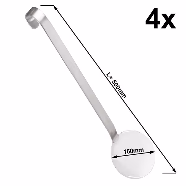 (4 buc) Lingură pentru orez - Ø 160 mm - oțel inoxidabil