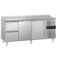 Chladicí stůl ECO - 1795 × 700 mm - se 2 dveřmi - 2 zásuvkami - se zadní lištou
