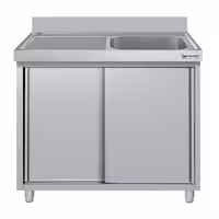 Sudoper s ormarićem ECO - inox - 1000 x 700 mm - s 1 koritom - korito desno