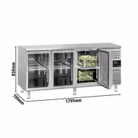 Rashladni pult ECO - 1795x700 mm - 417 l - s 3 staklena vrata - Ventilirano hlađenje