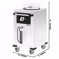 Tallriksdispenservagn - med värme - 1 kW - med hjul - 50 tallrikar - för tallrikar Ø 240–290 mm