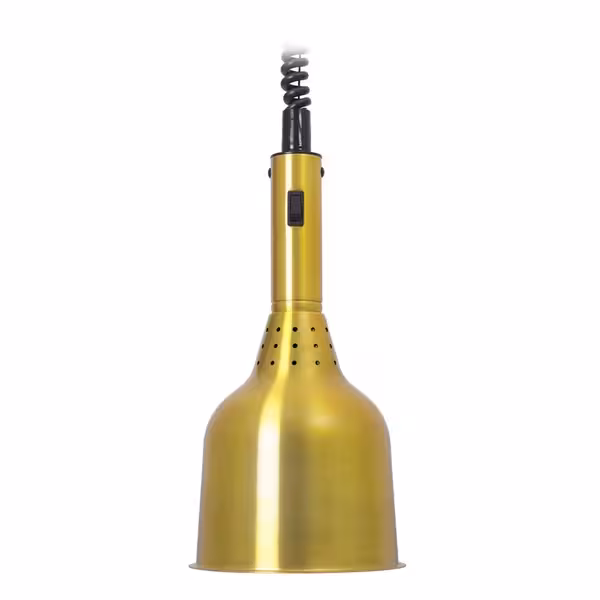 Buffet Infrared Heat Lamp - Retractable - Diameter 180mm - 250W - E27 - Cord 600–1800mm - Brass