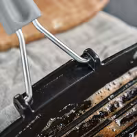 STAUB | Pure Grill Square Cast Iron Grill Pan – 24x24 cm - Black - Spout & Folding Silicone Handle