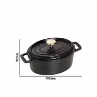 STAUB | Mini Cocotte Oval Enamelled Cast Iron Casserole Dish – 150 mm Oval – Black