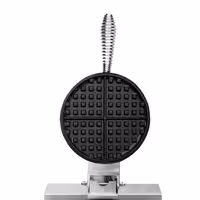 Commercial Waffle Maker - Single - Manual - 1.3kW - Shape: Round - Ø 180mm - plates with Teflon coating