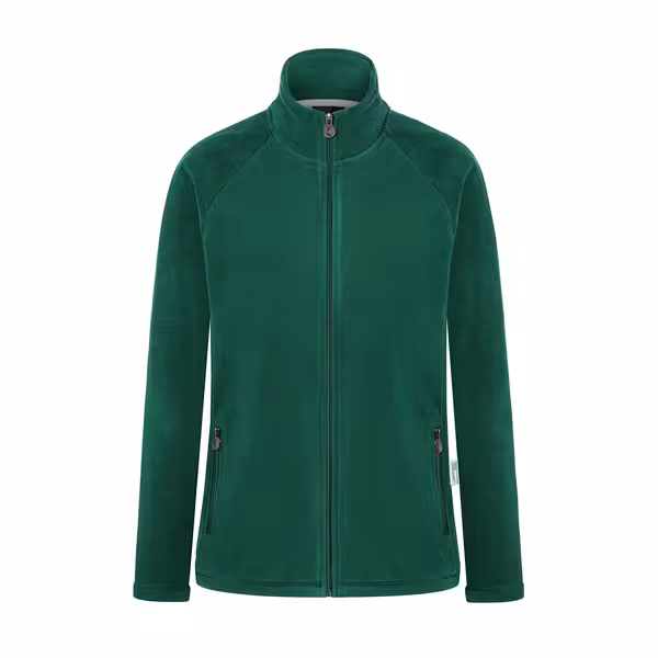 KARLOWSKY | Women's Workwear Fleece Jacket Warm‑Up – Forest Green - XS - Recycled Polyester