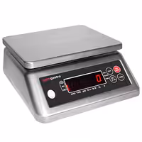 Waterdichte digitale keukenweegschaal IP67 - 3kg/1g - RVS weegplateau 225x190mm