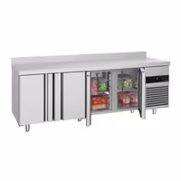 Rashladni pult PREMIUM - 2330x700 mm - 632 l - Ventilirano hlađenje - s 4 vrata - Podignuti rub
