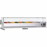 Vitrină frigorifică de ingrediente ECO - 2000x335 mm - 10x GN 1/4