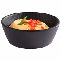 (6 adet) Kase - NERO - Melamin - 250ml - köşeli - 125x125mm - Derinlik:45mm - Siyah