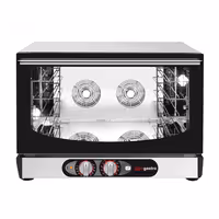 Electric Commercial Bakery Convection Oven with Steam Injection - Manual Controls - 1 Baking Chambers - 4x GN 1/1 or 600x400mm (EN 60x40)