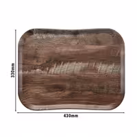 (12 komada) CAMBRO | CENTURY™ - Pladanj od stakloplastike - Pravokutan - 430x330 mm - Drveni izgled tamnog hrasta - Glatko