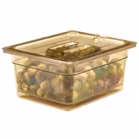 (6 szt.) CAMBRO | Pojemnik GN 1/2 H-PAN™ – wysokość: 150 mm – odporny na wysoką temperaturę – bursztynowy