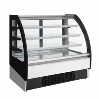 Commercial multideck display fridge - 938mm - 274L - with 3 shelves - rear sliding doors - incl. night blind