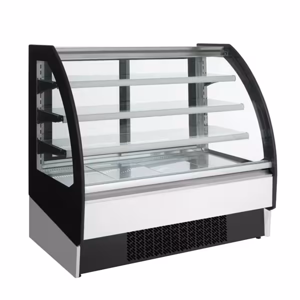 Commercial multideck display fridge - 938mm - 274L - with 3 shelves - rear sliding doors - incl. night blind