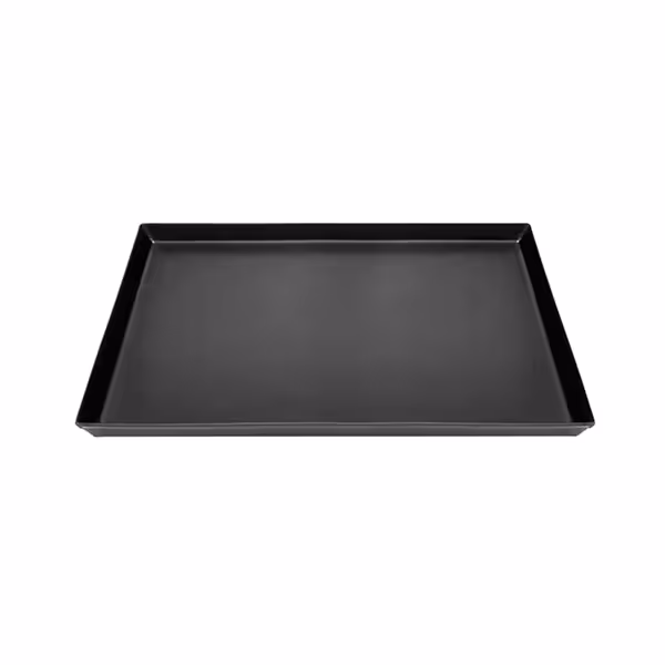 Blacha do pizzy – prostokątna – stal niebieska – 400 x 300 x 30 mm