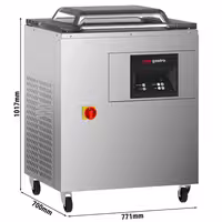 Komorna vakuumska pakirka – 60 m³/h – 1,5 kW – digitalna – s ispiranjem plinom