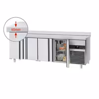 Commercial Counter Fridge PREMIUM - 2330x600mm - with 4 doors - capacity 510 litres