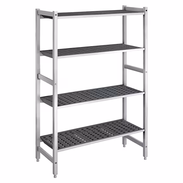وحدة رفوف ألمنيوم - بداية - 1080x1800mm - عمق: 460 mm - 4 رفوف - الحمولة: 900 kg