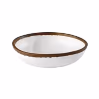 (6 adet) Kase - CROCKER - Melamin - 0,5L - Ø165mm - Derinlik:40mm - Beyaz/Kahverengi