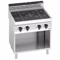 Cocina de inducción - 14kW - 4 zonas de cocción - con mueble bajo