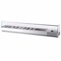 Countertop Prep Well / Refrigerated Topping Unit PREMIUM PLUS - 2300x353mm - 11x GN 1/4