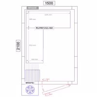 Hyllsystem med plasthyllplan och aluminiumstegar - 1195x952 mm - L-form - Djup: 460 mm - med 4 hyllplan - Maxbelastning: 600 kg per sektion